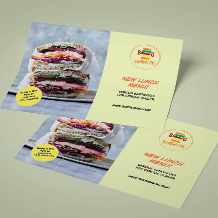 Flyer Design for Restaurant: New Lunch Menu Promotion