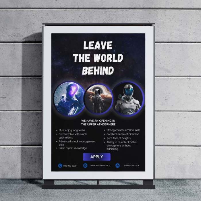 Poster Design: Space-Themed Recruitment Concept